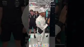 Lewis Hamilton making fun of George Russell #lewishamilton #georgerussel #f1funnymoments