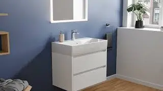 Aqua Bagno Loft Air Keramik Waschtisch in wei&szlig; und schwarz matt?
