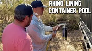 Rhino Lining a Container Pool For Install