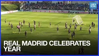 Real Madrid Ends Year Celebrating with Cheering Crowd of Fans | Dawn News English