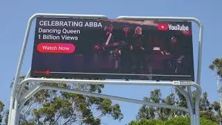 Celebrating Abba Dancing Queen 1 Billion Views YouTube Billboard Sunset Blvd LA CA July 18, 2025