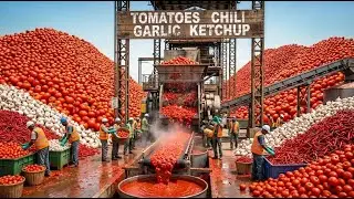 How Chili Garlic Tomato Ketchup Is Made | Inside a Modern Ketchup Factory