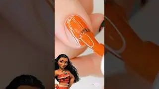 Disney Princess Nail Art 🌊 Moana Design #nailart #nails