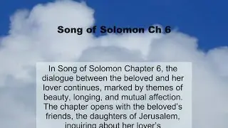 Song of Solomon Chapter 6 summary and read together