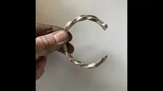 Sterling Silver Twisted Cuff Bracelet | Men's Designer Handcrafted Bracelets | LUGDUN ARTISANS