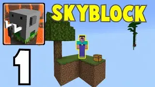 Craftsman: Building Craft - Skyblock but i only have ONE LIFE (MCPE skyblock)