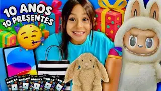 GANHEI 10 PRESENTES NO MEU ANIVERSÁRIO DE 10 ANOS!