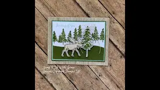 Stampin' Up! In the Pines Cute Moose Card Tutorial