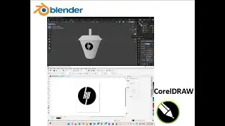 HOW TO DESIGN THE HP LOGO ON CORELDRAW AND HOW TO DESIGN A MUG IN BLENDER