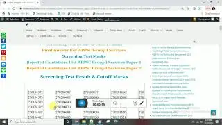 APPSC Group I Result 2019 Screening Test Result Final Key Released