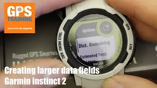 Garmin Instinct 2 - settings - Creating larger data fields