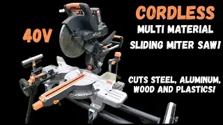 Multi Material CORDLESS Miter Saw! Evolution R255SMS-DB-Li