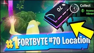 FORTBYTE 70 Location - ACCESSIBLE BY SKYDIVING THROUGH THE RINGS ABOVE LAZY LAGOON VIBRANT(Fortnite)