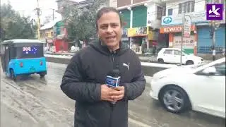 Anantnag receives fresh snowfall.