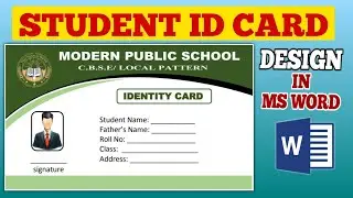 How to Design Student ID Card in MS Word | Easy ID Card Making Tutorial 2025