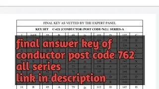 hpssc! conductor post code 762 final answer key