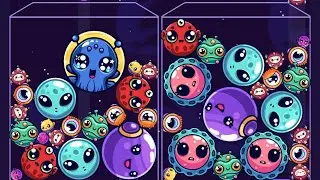 Alien Fusion 👽 Merge Puzzle ( Watermelon game ) Satisfying gameplay #23