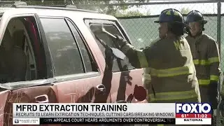 Mobile Fire Rescue Department recruits spend Thursday morning learning live saving techniques