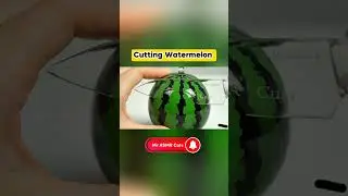 Glass Watermelon Cutting ASMR | Hyper Realistic Slice with Transparent Knife | #usshorts #shorts