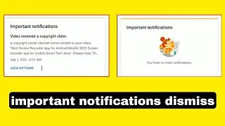 important notifications video received a copyright claim | notification delete kaise kare