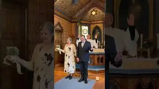 Egor Sonin's and Lena Kolomoiets wedding in Swedish church with Ukrainian National Anthem singing.
