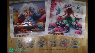 kleiner haul und unboxing Diamond Painting, Bienenmagnete,  Teilbild Sondersteine, #oneday saving