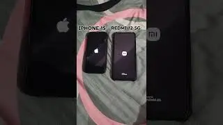 Iphone 15 VS Redmi 12 5G power on testing short video #shortsfeed #iphone #redmi #10mveiws