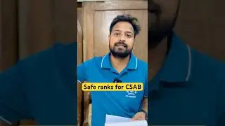 Safe Ranks For CSAB 2025 🔥|CSAB Counselling 2025 Schedule out #jee2025 #csab #josaa