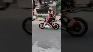 Anak kecil boncengan naik motor mini trail part 2 #Shorts #minitrail #minitraillenka #lenka