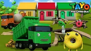 Let&rsquo;s Build a House Donuts! l Heavy Vehicles Song l Learn Colors Song for Kids l Tayo the Little Bus