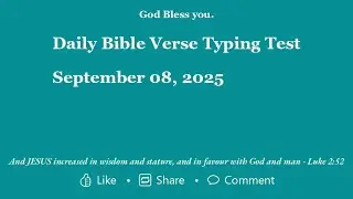 Daily Bible Verse Typing Test Sep 08 2025