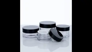PET Plastic Jars Round Clear Leak Proof Cosmetic Container Jars with Inner Liners and Lids