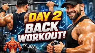 Day 2 back workout 🔥 build wide & thick back | mass muscle telugu 