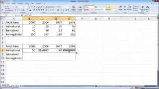 Indekstal regnet med Excel