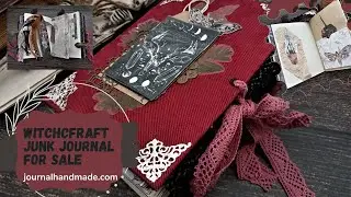 Large witchcraft journal Witch journal for sale, witch junk journal handmade, alchemy book,