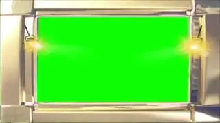 Studio Stage Lights Interior Green Screen Animation HD