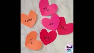Blooming Paper heart STEM activity for Valentines day for kids
