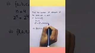 Number of elements of the Power Set Class 8 #shorts