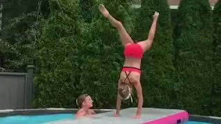 Pool Air Track Video, Small Air Track Tumble Trak Air Floor