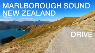 Driving into French Pass, Marlborough Sound, New Zealand