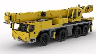 Lego MOC: Liebherr LTM 1090-4.2 fully operational mobile crane crab-steering/variobase/instructions