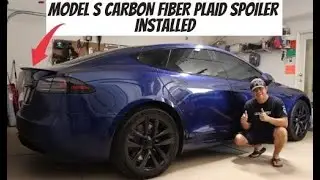 Как установить задний клетчатый спойлер Tesla Model S 2022 года