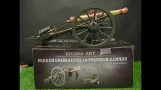 Unboxing French Gribeauval 12-Pounder Cannon 1/6 Scale - Brown Art - 12 pound Napoleon Canon - Ph&aacute;o