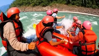 @Adventurevikas Ganga 😅😱  rafting rishikesh #adventure