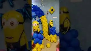 Minion Theme Birthday Decoration 🥳 || ajju3669