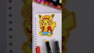 Picachu drawing easy step by step as luffy with ARdrawing app #draw #art #drawing #arte #sketch