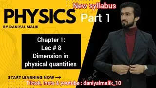 Chapter 1:-lec # 8 :Dimension of Physical quantity. #physicalquantities #physics #dimensions #part1 