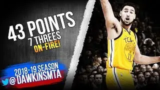 Klay Thompson Full Highlights 2019 01 09 Warriors vs Knicks   43 Pts On FiRE!  FreeDawkins
