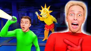 FNAF Camouflage Hide and Seek In Real Life in a Trampoline Park