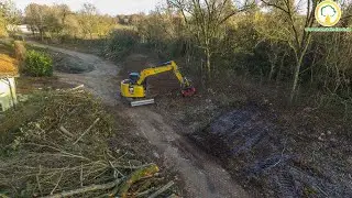 Mulchen mit Cat 315F und Ahwi Fr&auml;se [Manstein Forst]